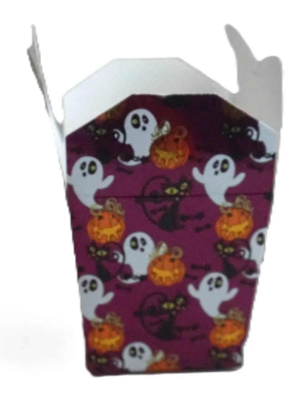 Chinese Take-Out Treat Boxes Halloween Bundle of 6 Boxes Beaded or Metal Handles